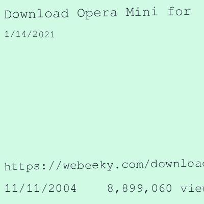 download opera mini 8 handler apk